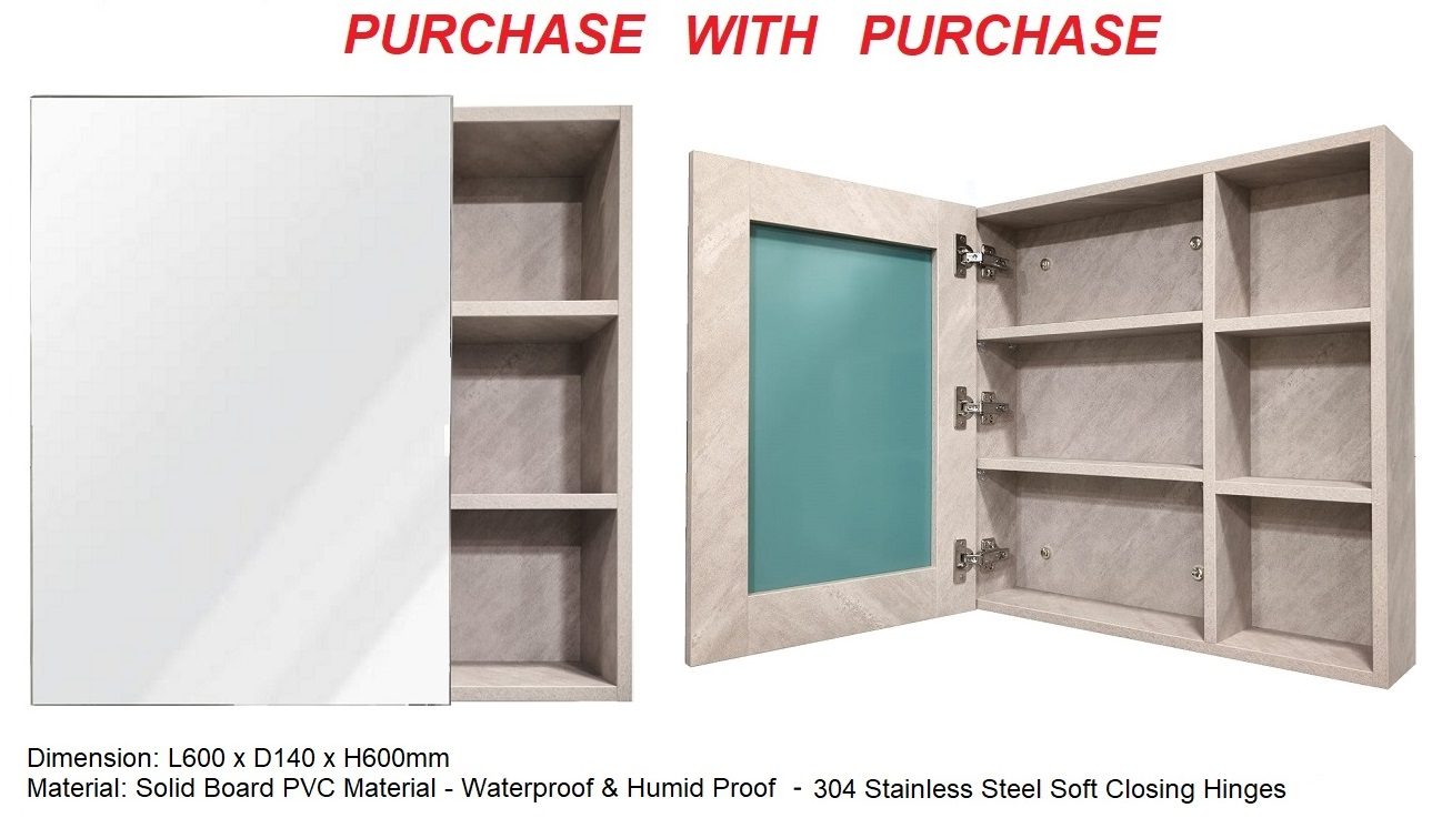 BATHAR 600mm PVC Vanity Cabinet PBC-6047 view 11