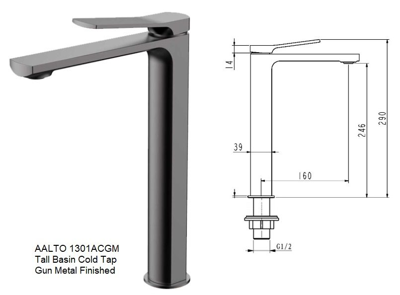 460MM Counter Top Ceramic Basin C-6021 view 2