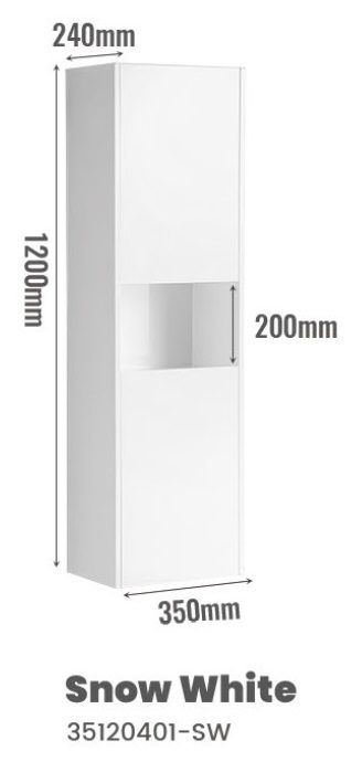CUBI PVC Bathroom Side Storage Cabinet - GAIA 35120401