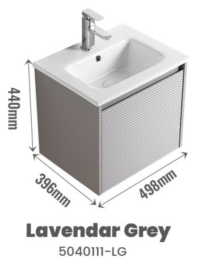 CUBI 500mm PVC Vanity Cabinet REED 5040111 view 4