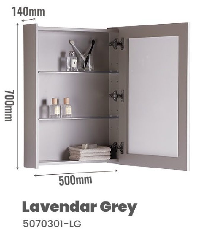 CUBI 500mm PVC Vanity Cabinet GAIA 5040201 view 12