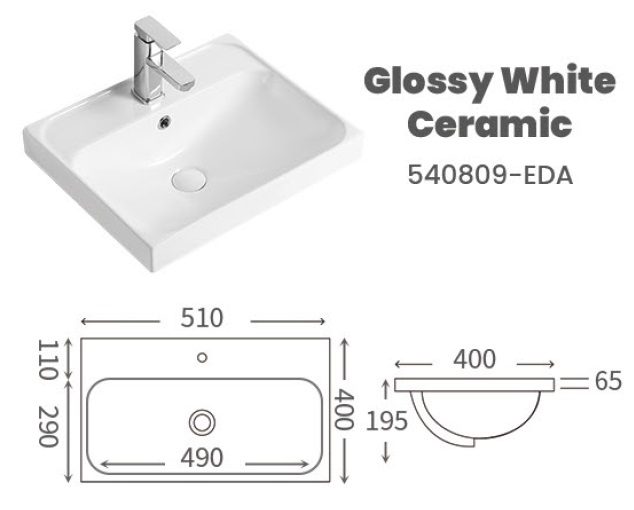 CUBI 500mm PVC Vanity Cabinet GAIA 5040201 view 9