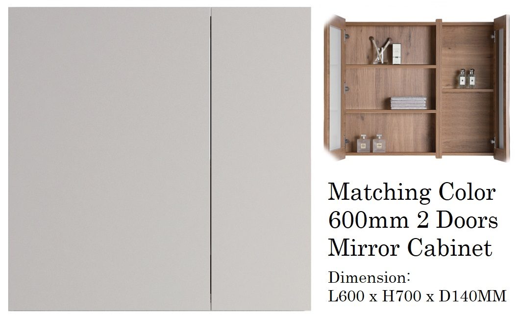 CUBI 600mm PVC Vanity Cabinet COVE 6046101 view 15
