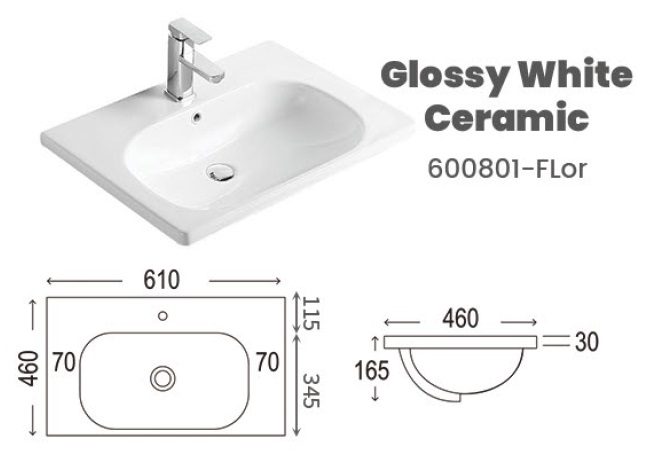 CUBI 600mm PVC Vanity Cabinet COVE 6046101 view 10