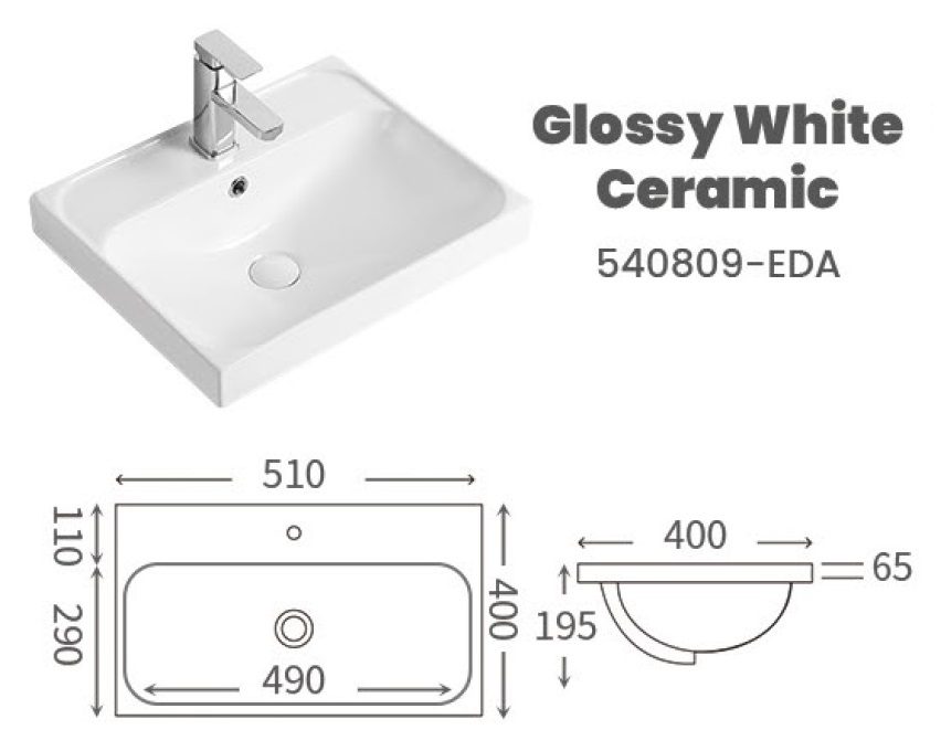 CUBI 500mm PVC Vanity Cabinet REED 5040111 view 7