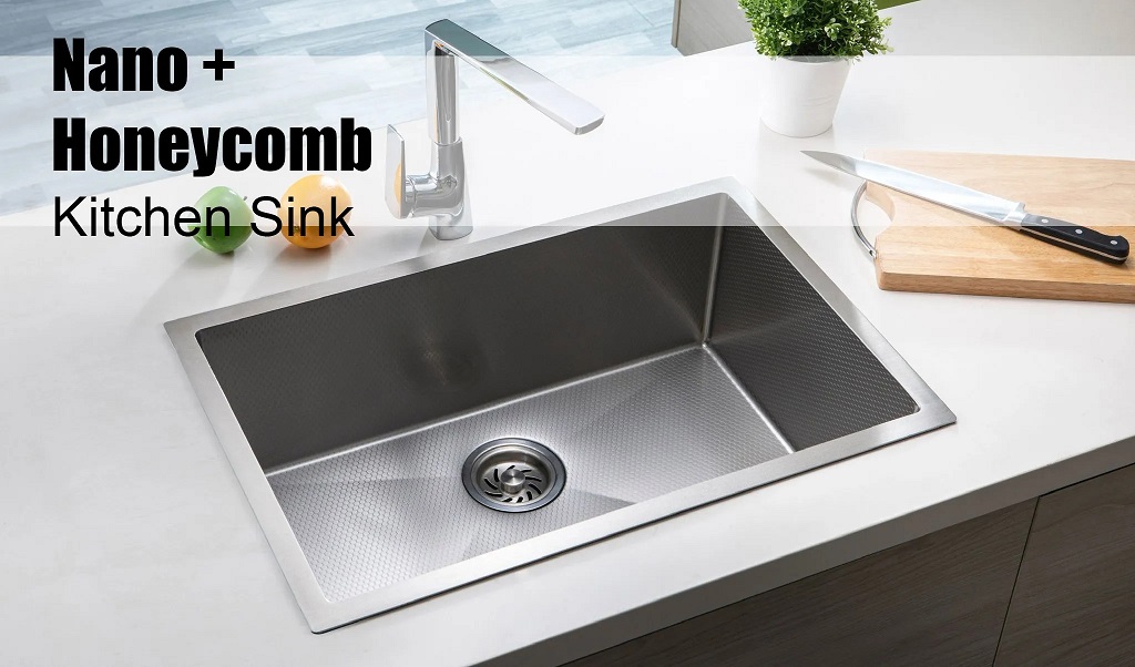 BOSHSINI 304 Stainless Steel Nano + Honey Comb Kitchen Sink BSQ 7845NHC