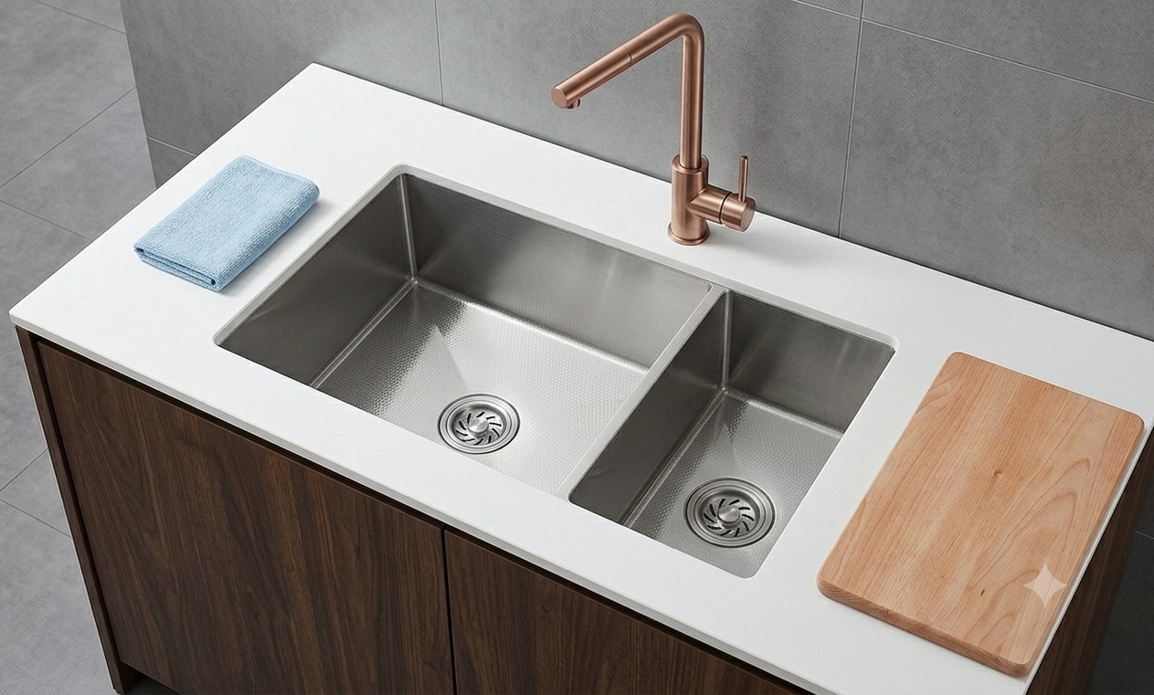 BOSHSINI 304 Stainless Steel Nano + Honey Comb Kitchen Sink BSQ 7845NHC