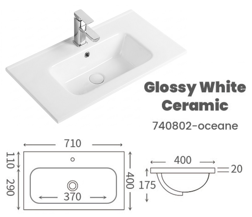 CUBI 700mm PVC Vanity Cabinet NEO 7040211 view 8