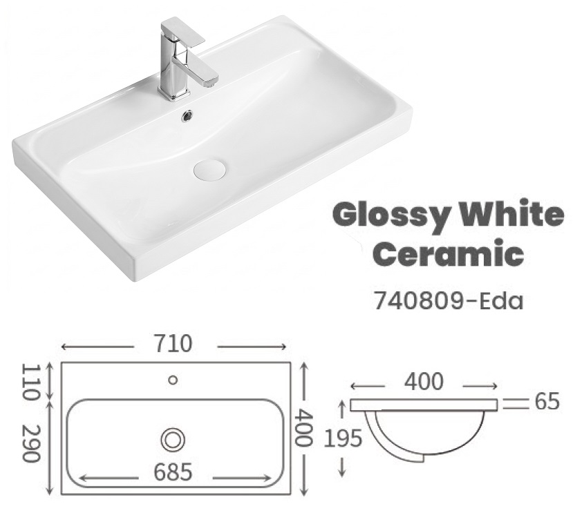 CUBI 700mm PVC Vanity Cabinet NEO 7040211 view 7