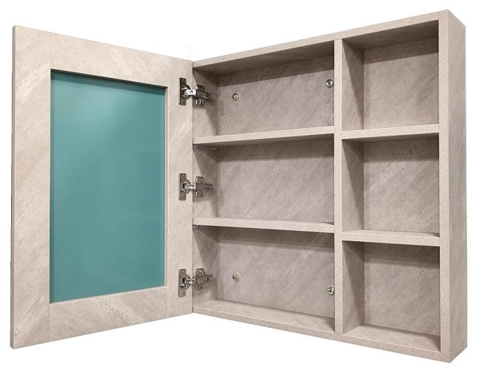 BATHAR 600mm PVC Mirror Cabinet PMC-6060 view 2