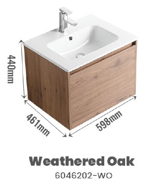 CUBI 600mm PVC Bathroom Drawer Cabinet GAIA 6046202 view 8