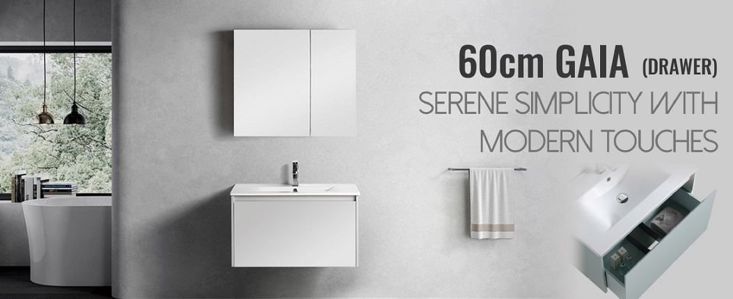 CUBI 600mm PVC Bathroom Drawer Cabinet GAIA 6046202