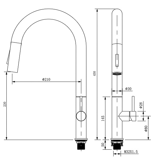 AALTO Kitchen Sink Cold Tap 10119 Series view 2