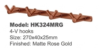 AALTO Bathroom Accessories - Matt Rose Gold Series view 2