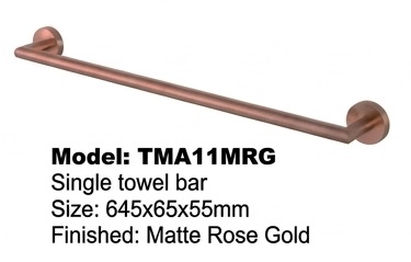AALTO Bathroom Accessories - Matt Rose Gold Series view 9