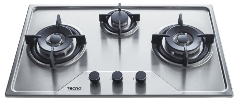 TECNO 3-Burner Stainless Steel Cooker Hob TS 7633TRSV