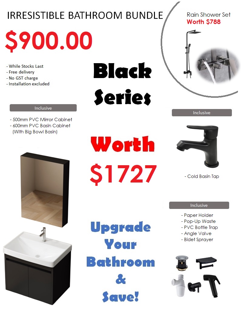 Irresistible Bathroom Essential Bundle Offer - Black Series