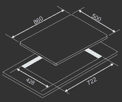 EF Cooker Hob EFH 3970 TN VSB view 2