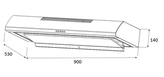 EF Cooker Hood EFCH 9111 HM SS view 4