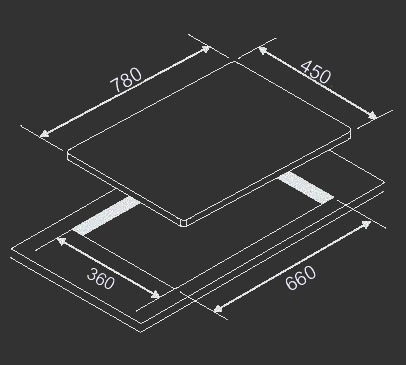EF  Cooker Hob EFH 2760 TN VSB view 2