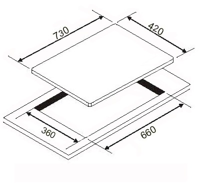 EF  Cooker Hob EFH 7620 TN VGB view 2