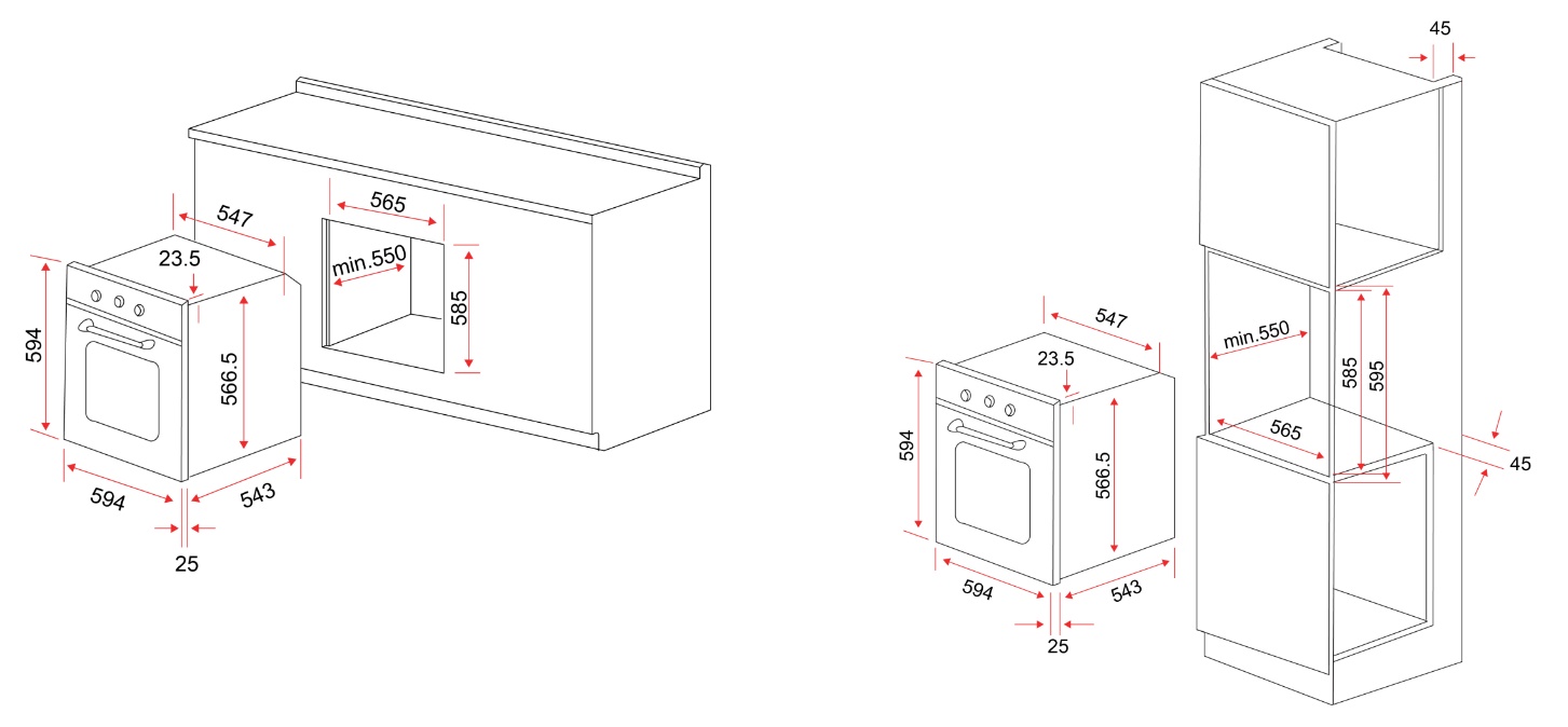 EF  Built-In Oven BO AE 62-A view 2
