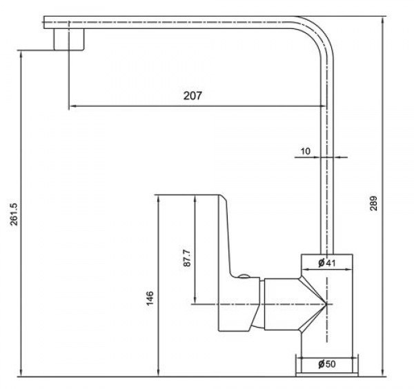 RUBINE Kitchen Sink Mixer Tap - STYLO 9144 Black Color view 3