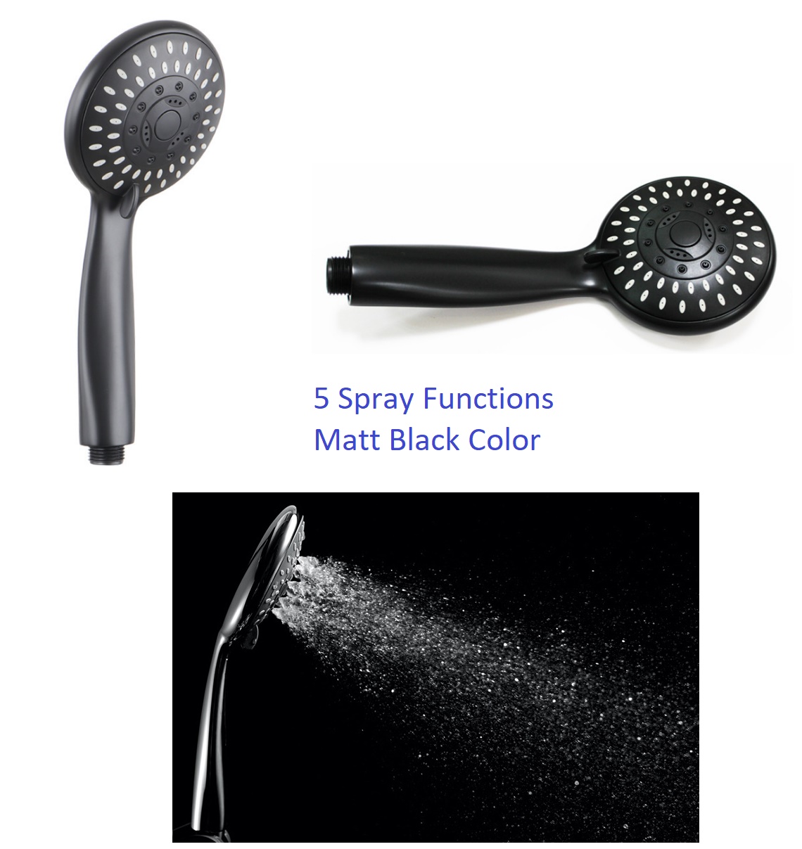 DUBELL Black Hand Shower Head DSH-11B