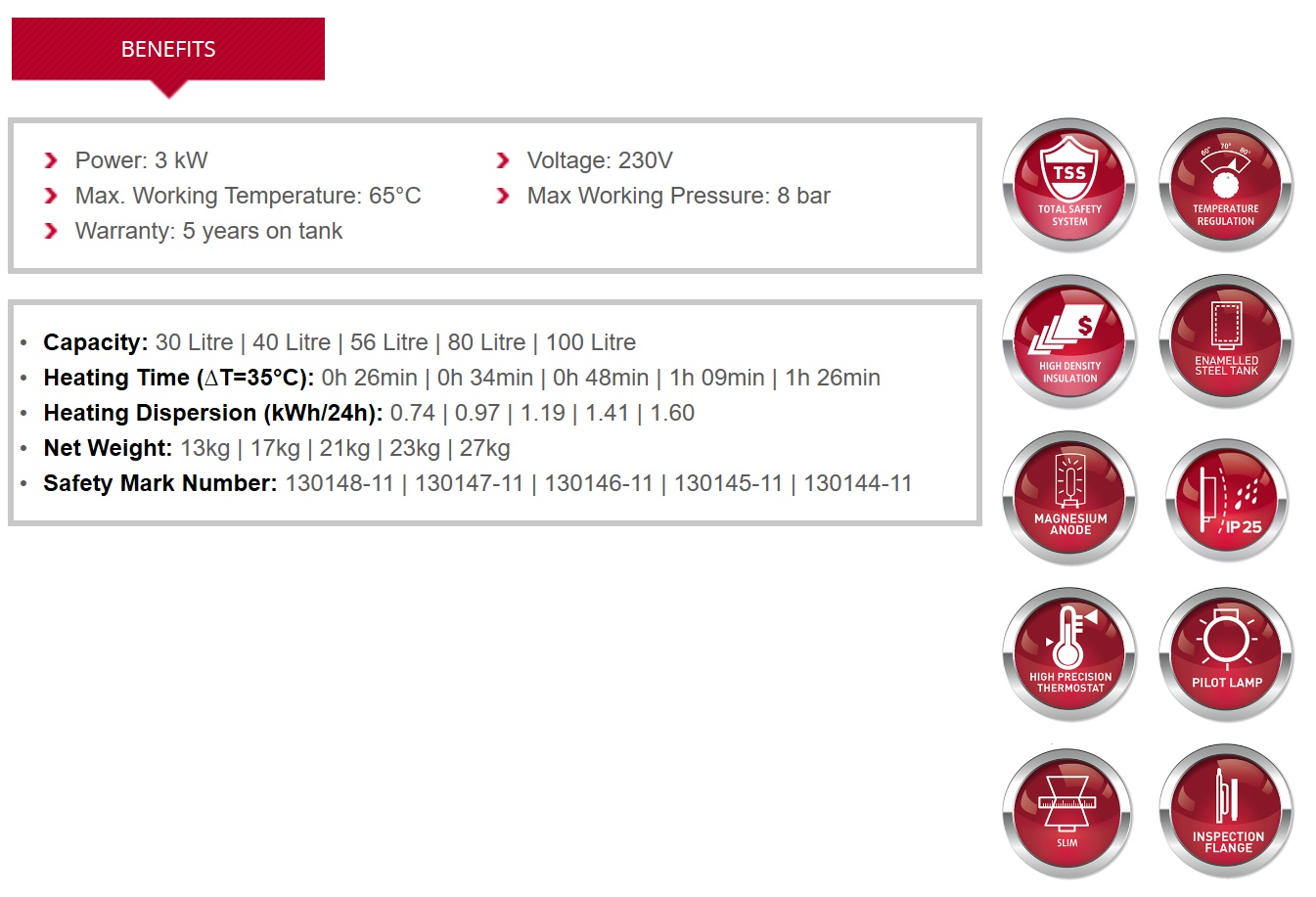 ARISTON Storage Water Heater PRO R Slim 30 - 30 Litres view 3