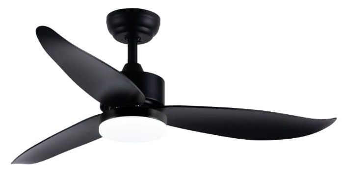 BESTAR DC Motor Ceiling Fan With LED Light - Razor 46 Inch Black & White Color view 4