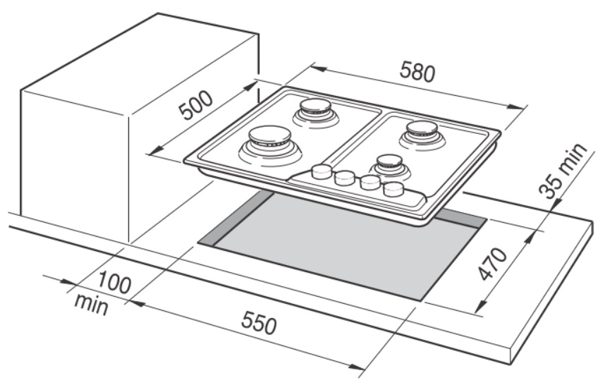 ELBA Cooker Hob EHS 635D1 SB - Made In Italy view 3