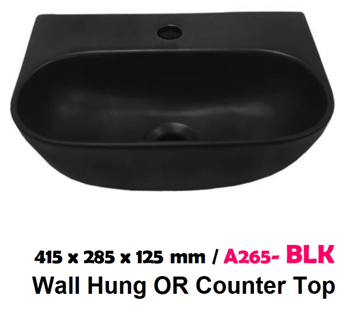 BARON Black Color Ceramic Basin A265 BLK