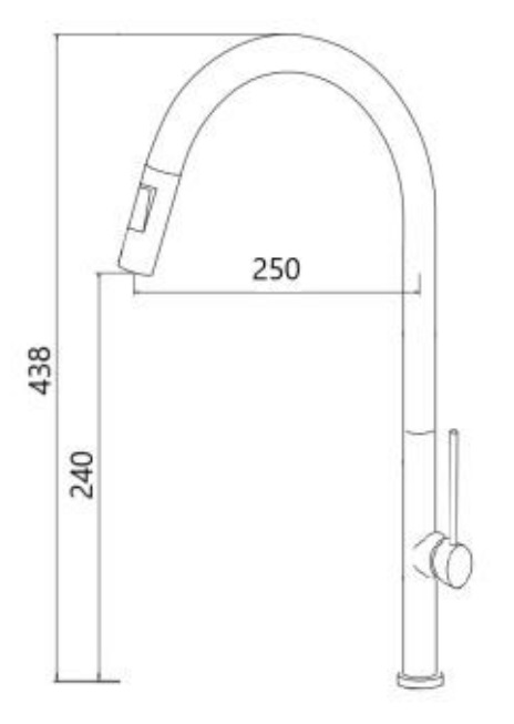 NOBEL Pull-Out Kitchen Sink Cold Water Tap - VS-4320-SS view 2