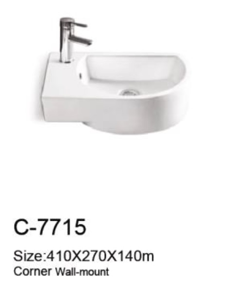 NOBEL Small Size Corner Ceramic Basin - C-7715