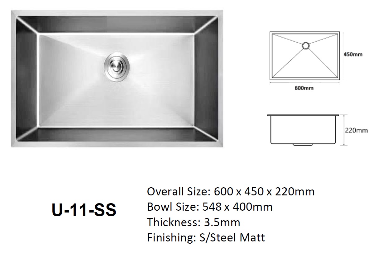 NOBEL Stainless Steel Nano Kitchen Sink U-11 SS
