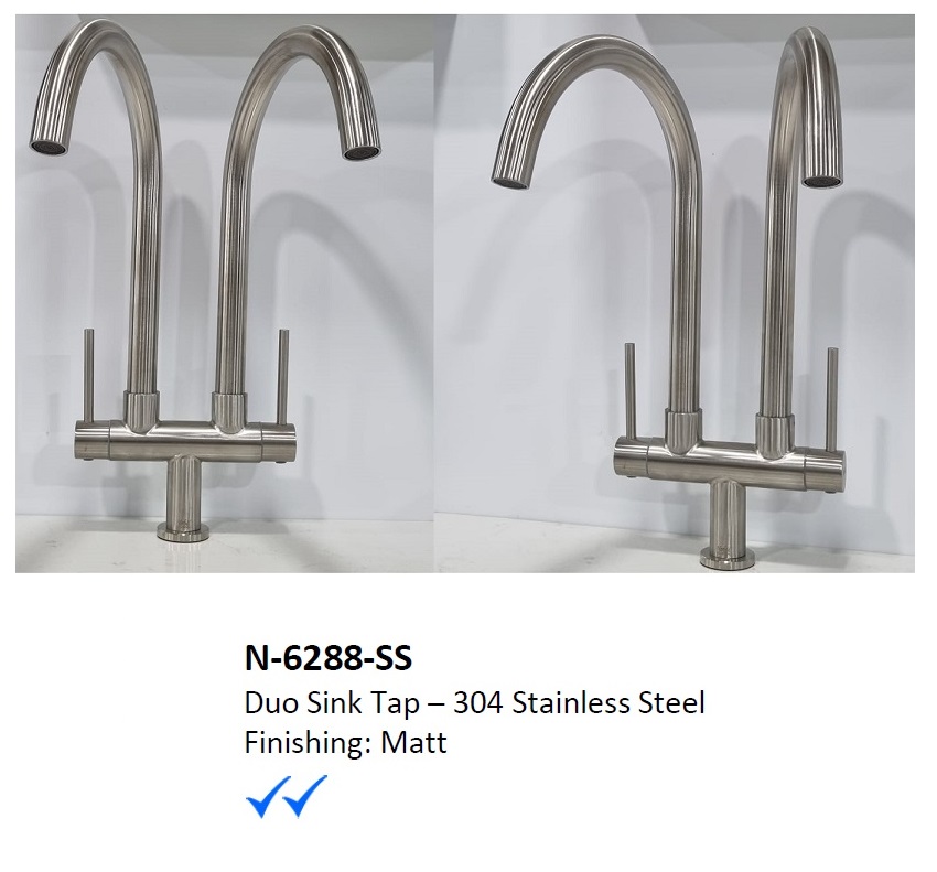 NOBEL Dual Kitchen Sink Cold Water Tap - N-6288-SS