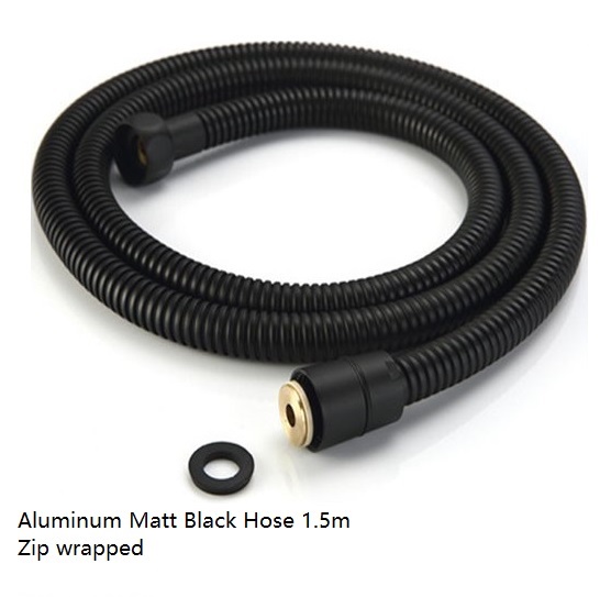 Aluminum Shower Hose 1.5m Black Color