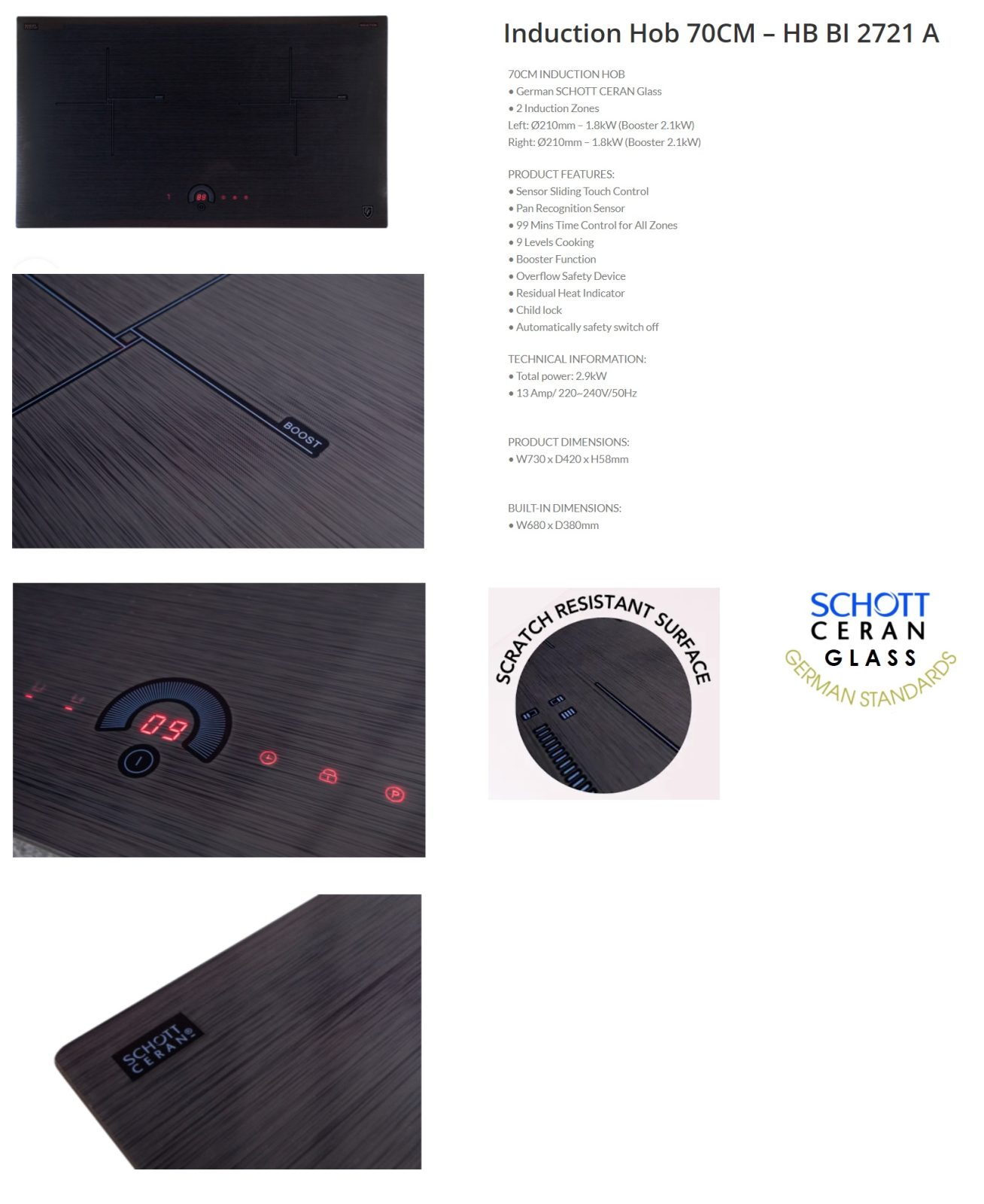 EF  Induction Hob HB BI 2721 A