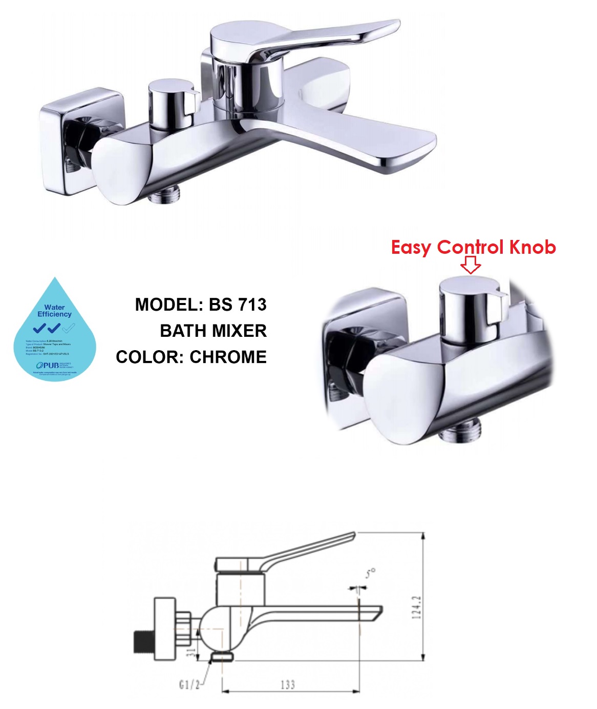 BOSHSINI Bath Mixer BS-713