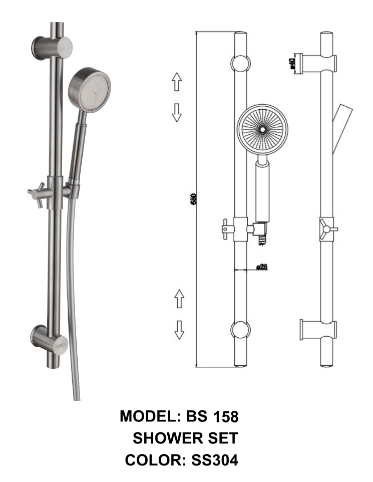 BOSHSINI Stainless Steel Shower Set BS-158
