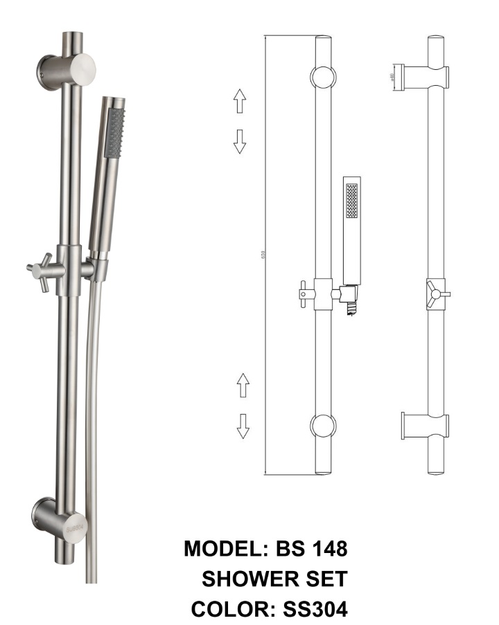 BOSHSINI Stainless Steel Bathroom Shower Set With Shower Mixer Offer BS-148 Plus view 2