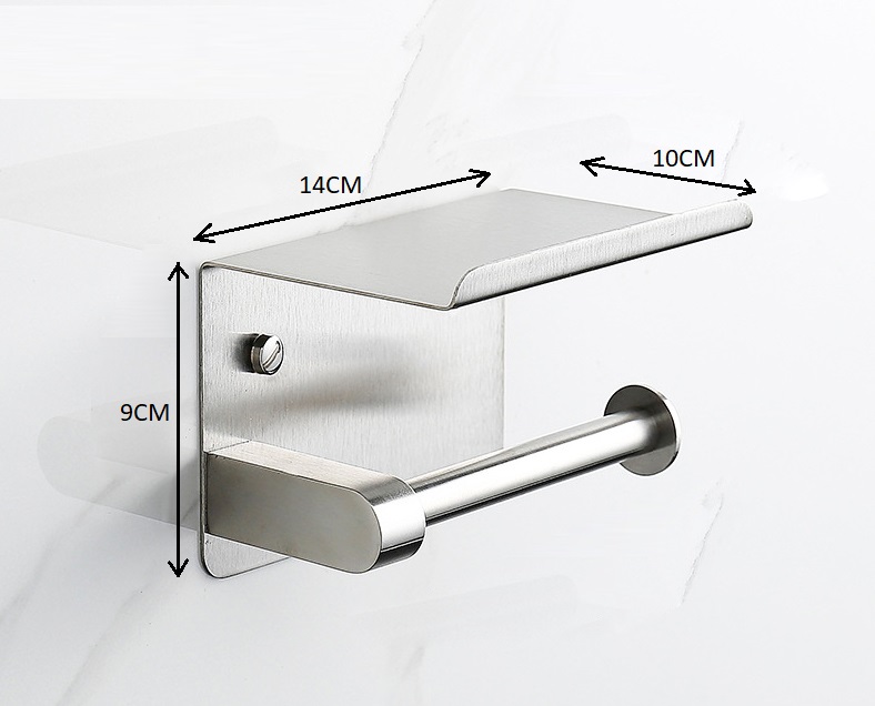 BATHAR Stainless Steel Paper Holder With Tray BPH-1310 view 3
