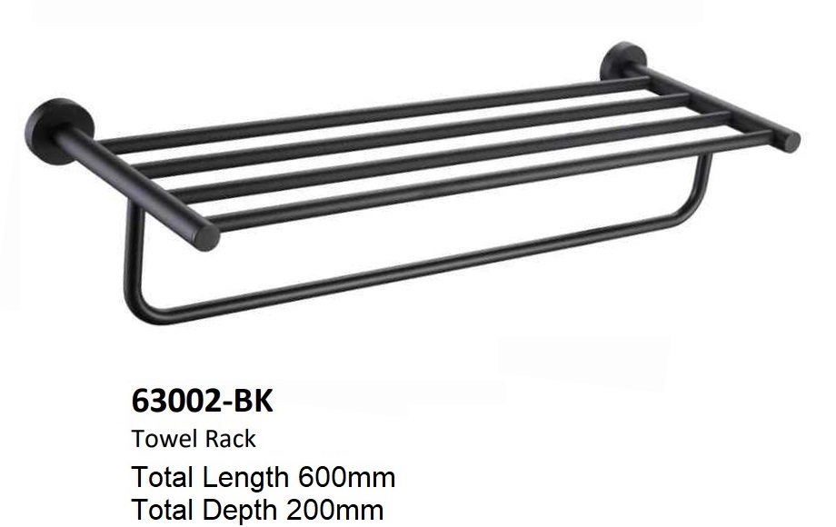 NOBEL Towel Rack 63002-BK Matt Black