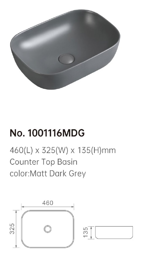 460mm Counter Top Basin - 1001116 MDG