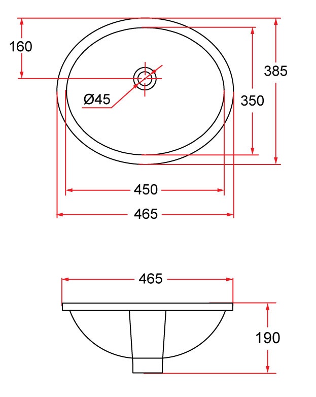 Rubine Undermount Basin NUE R46 view 3