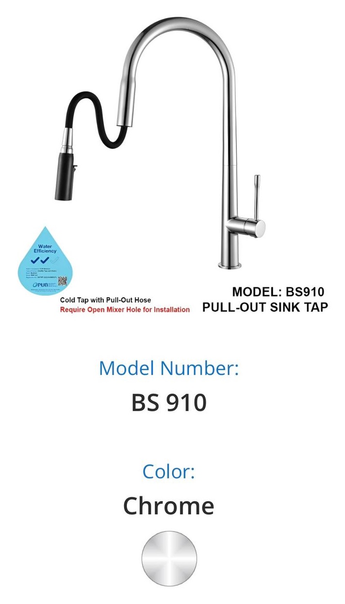 BOSHSINI Pull-Out Kitchen Sink Cold Water Tap - BS910