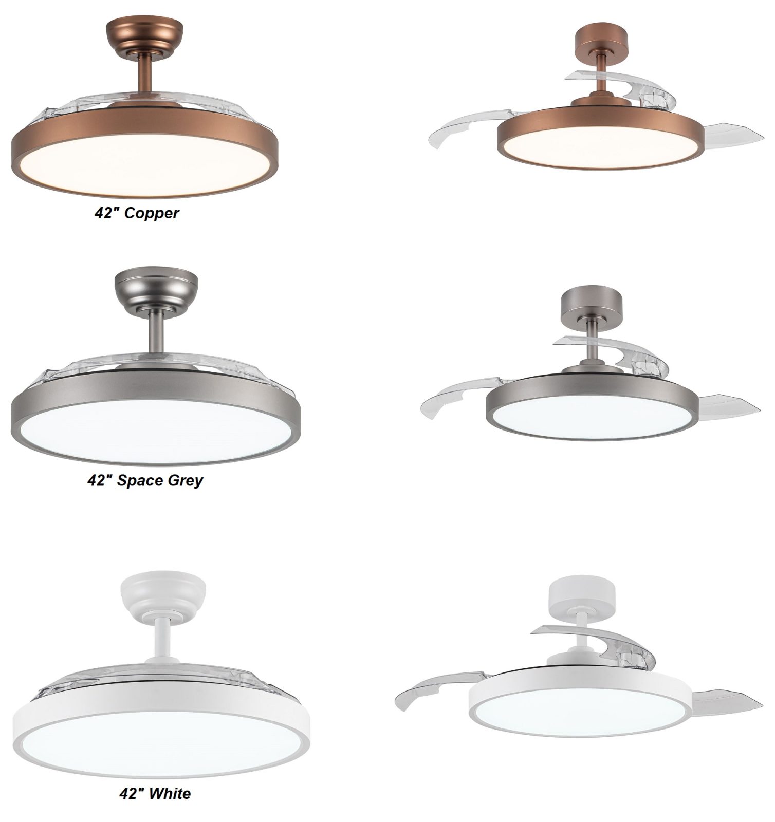 FANCO TRISTAR Retract 42 Inch Ceiling Fan