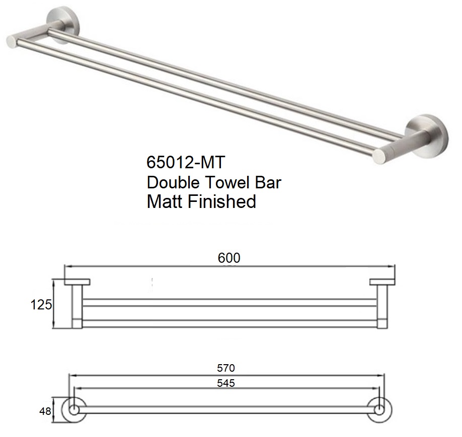 NOBEL Double Towel Bar 65012 MT