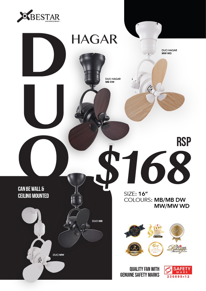 BESTAR DUO HAGA 16 Inch Corner Fan