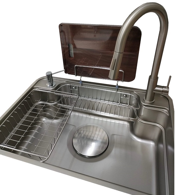 Korean Style LNX-700 Under Mount Linen Kitchen Sink view 4